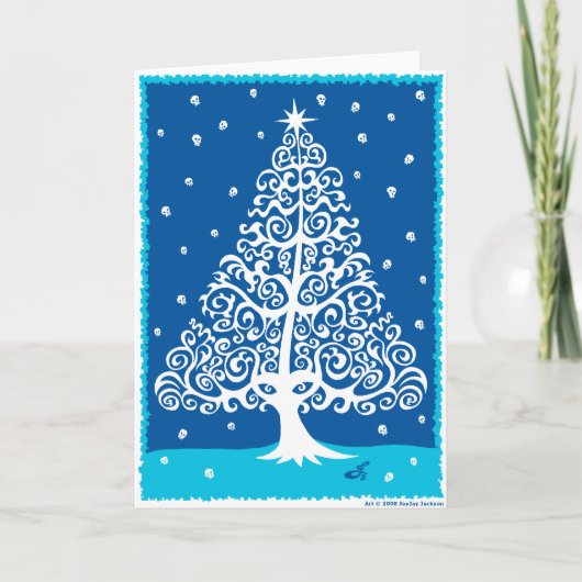 Schedels voor Kerstmis Feestdagen Kaart (Voorkant)