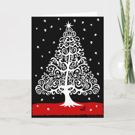 Schedels voor Kerstmis Feestdagen Kaart (Voorkant)