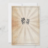 Schedels Voorraad De Bar Halloween Vintage Uitnodi Kaart (Achterkant)