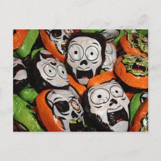 Schedels & zombies folie snoep briefkaart