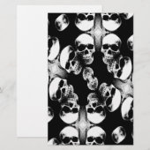 Schedels Zwart & Wit Briefpapier (Voorkant / Achterkant)