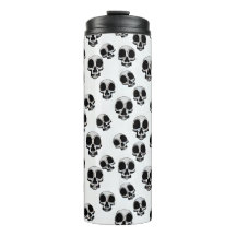 Schedels Zwart-wit Patroon thermische tumbler