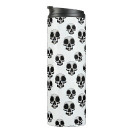 Schedels Zwart-wit Patroon thermische tumbler Thermosbeker