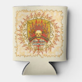 Schedelschild brandweerman Koelbox Blikjeskoeler (Voorkant)