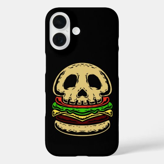 Schedelskelet dood griezelige burger Case-Mate iPhone case (Achterkant)