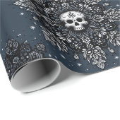 Schedelsneeuwvlok Cadeaupapier (Rol Hoek)