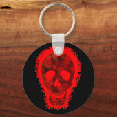 Schedelspectra Grote Schedel Rood sleutelhanger (Voorkant)