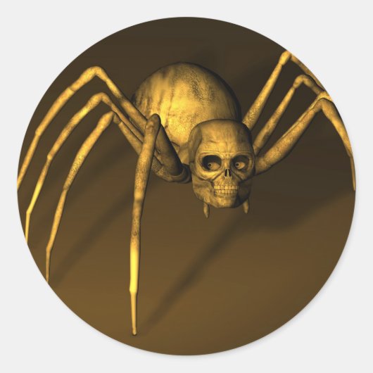 Schedelspin Ronde Sticker (Voorkant)