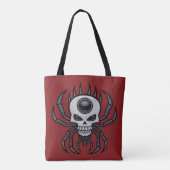 Schedelspin Tote Bag (Achterkant)