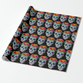 Schedelsuiker Dag van de Doden Mexicaanse viering Cadeaupapier