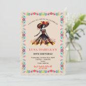 Schedelsuiker Dia de los Muertos Dag van de Doden Kaart (Staand voorkant)