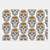 Schedelsuiker Halloween Dag van de Doden Inpakpapier Vel (Voorkant)