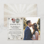 Schedelsuiker Halloween Dank je Foto Kaart (Voorkant / Achterkant)