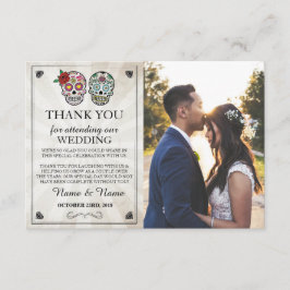 Schedelsuiker Halloween Dank je Foto Kaart