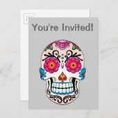 Schedelsuiker - Tatoeagekunst Uitnodiging Briefkaart (Voorkant / Achterkant)