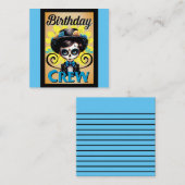 Schedelsuiker Verjaardagsjongen Notitiekaartje (Voorkant / Achterkant)