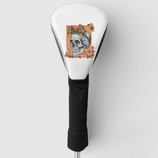 Schedelval Boog Halloween Golfheadcover (Voorkant)
