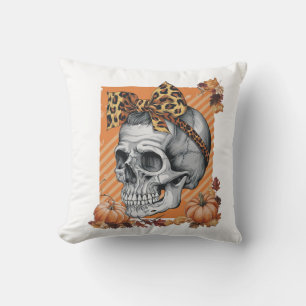 Schedelval Boog Halloween Kussen