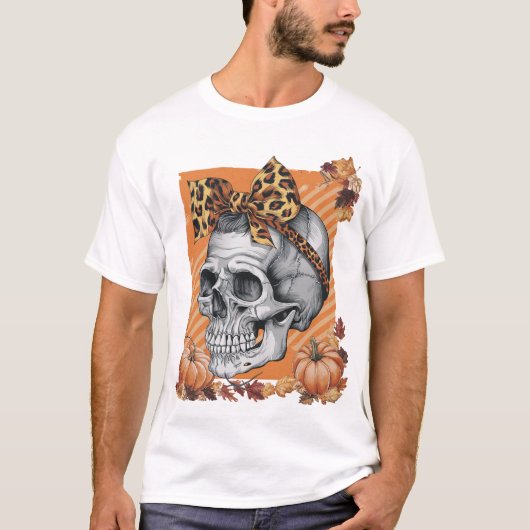 Schedelval Boog Halloween T-shirt (Voorkant)