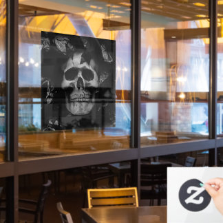 Schedelvenster vastklampen raamsticker