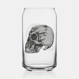 Schedelvergadering voor Halloween Blikvorm Glas