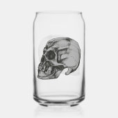 Schedelvergadering voor Halloween Blikvorm Glas (Achterkant)