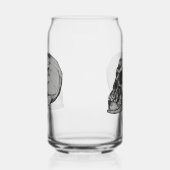 Schedelvergadering voor Halloween Blikvorm Glas (Links)