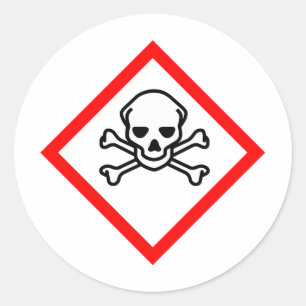 Schedelvergif Ronde Sticker