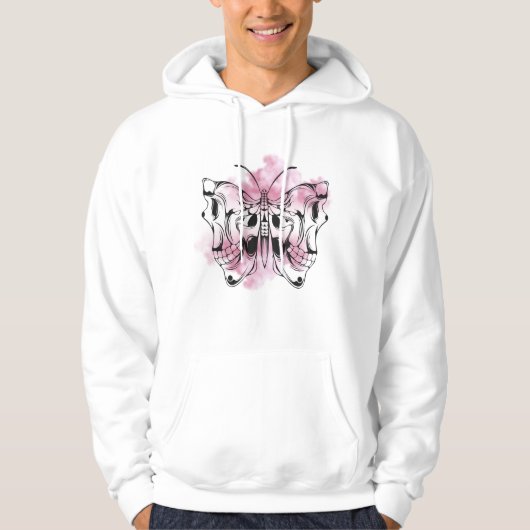schedelvlinder hoodie (Voorkant)
