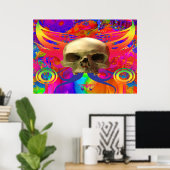 Schedelvlinder in kleur poster (Thuiskantoor)
