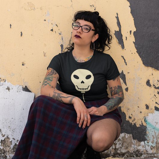 Schedelvormige ballon Gothic afbeelding T-shirt
