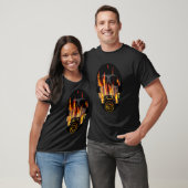 Schedelvuurvlammen T-shirt (Unisex)