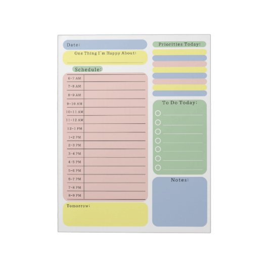 Schedule To Do Planner Checklist Organising Notes Notitieblok (Linkerzijde)