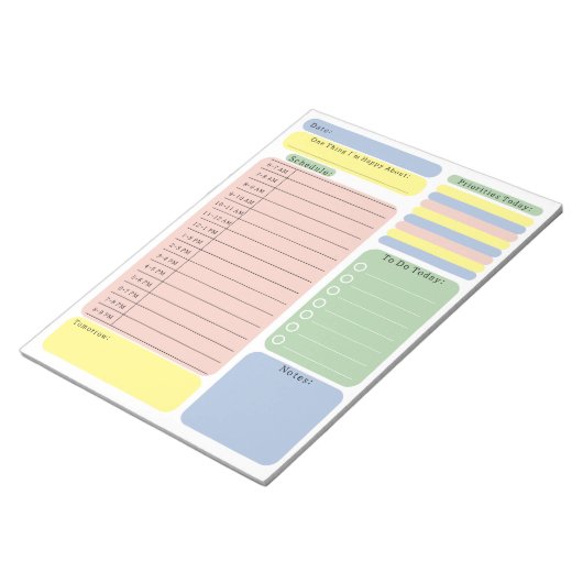 Schedule To Do Planner Checklist Organising Notes Notitieblok (Schuin)