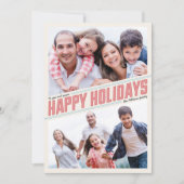 Scheef Gelukkig Kerstfeest 2 Fotokaart Feestdagenkaart (Voorkant)