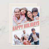Scheef Gelukkig Kerstfeest 2 Fotokaart Feestdagenkaart (Voorkant / Achterkant)