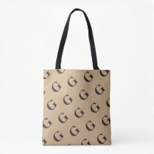 Scheef Monogrampatroon Tan en Donkerbruin