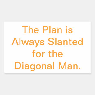 Scheef Plan Diagonale Man Hankamer Artjunkhaus Pre Rechthoekige Sticker