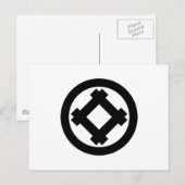 Scheef putframe in cirkel briefkaart (Voorkant / Achterkant)
