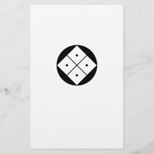 Scheef vierkant oog in rijstcake briefpapier