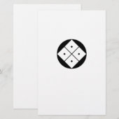 Scheef vierkant oog in rijstcake briefpapier (Voorkant / Achterkant)