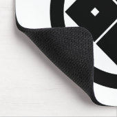 Scheef vierkant vier ogen in cirkel muismat (Hoek)