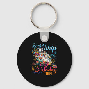 Scheep Voor Een Verjaardagsreis Familie Cruise Sleutelhanger