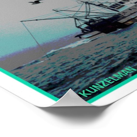 SCHEEPBOAT GICLEE AFDRUKKING POSTER (Hoek)