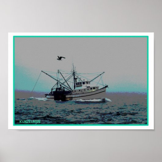 SCHEEPBOAT GICLEE AFDRUKKING POSTER (Voorkant)