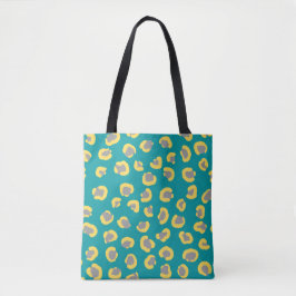 Scheepdierdruk Cheetah schattige tijger blauw geel Tote Bag