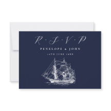 Scheeps Huwelijk Navy Blauwe Bestemming Trouwen