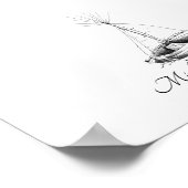 Scheeps Huwelijk Vingerafdruk Gastboek N.2 Poster (Hoek)