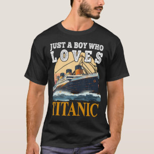 Scheeps Net Een Jongen Die Van Titanic Boot Titani T-shirt