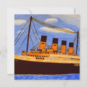 Scheeps Titanic uitnodigingskaart  Kaart